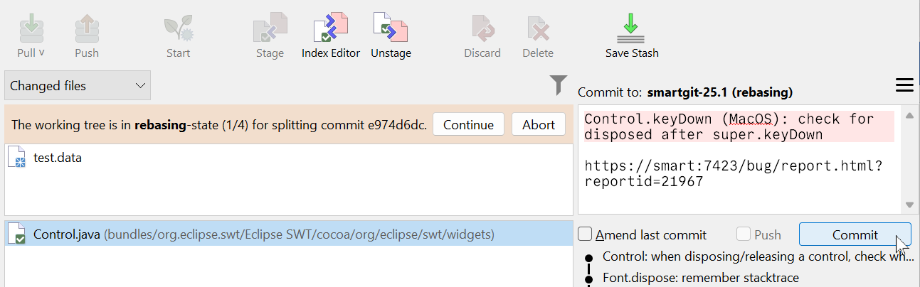 After unstaging the unwanted file, commit